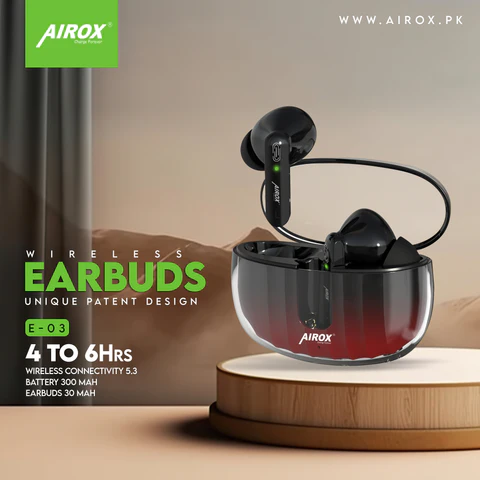 E3 Wireless Earbuds with Crystal Case