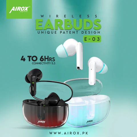 E3 Wireless Earbuds with Crystal Case